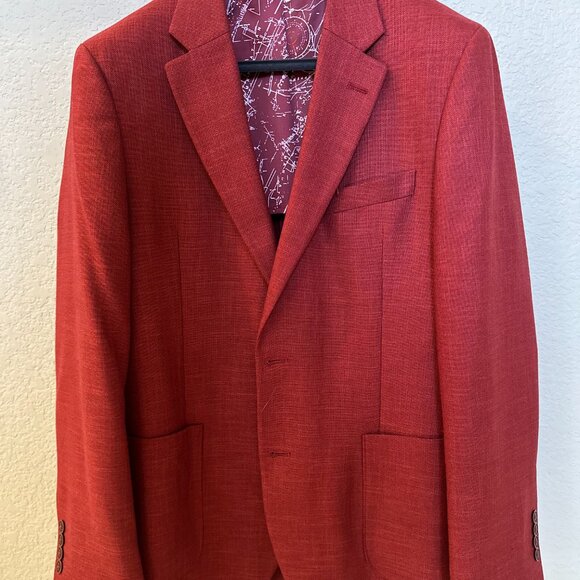 Dark Red Sports Coat - Picture 2 of 3